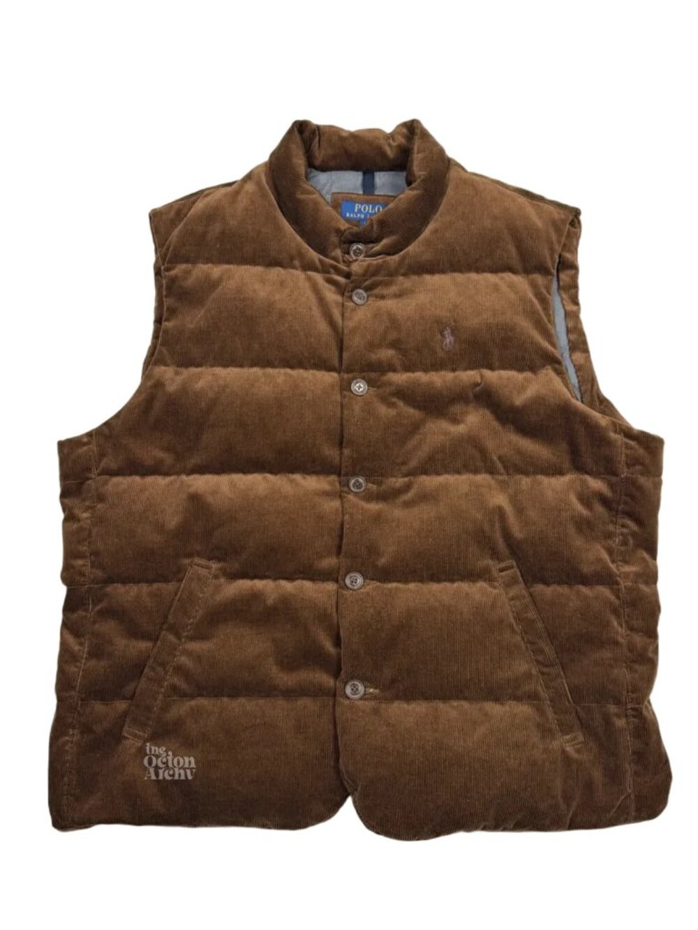 Size XXL Polo Ralph Lauren Quilted Corduroy Vest 'Brown' PA9907 Brand New